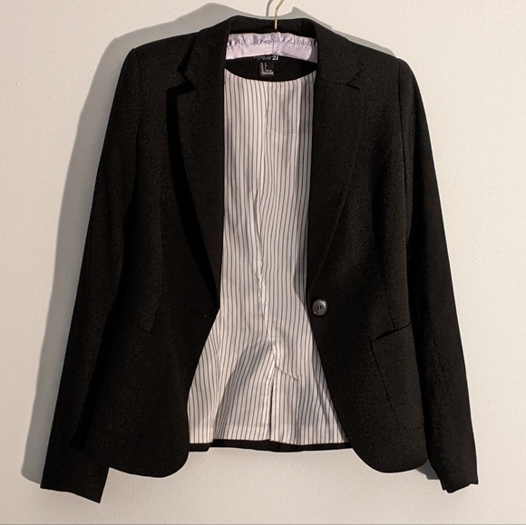 Forever 21 Black Blazer Size 4 - Picture 3 of 6